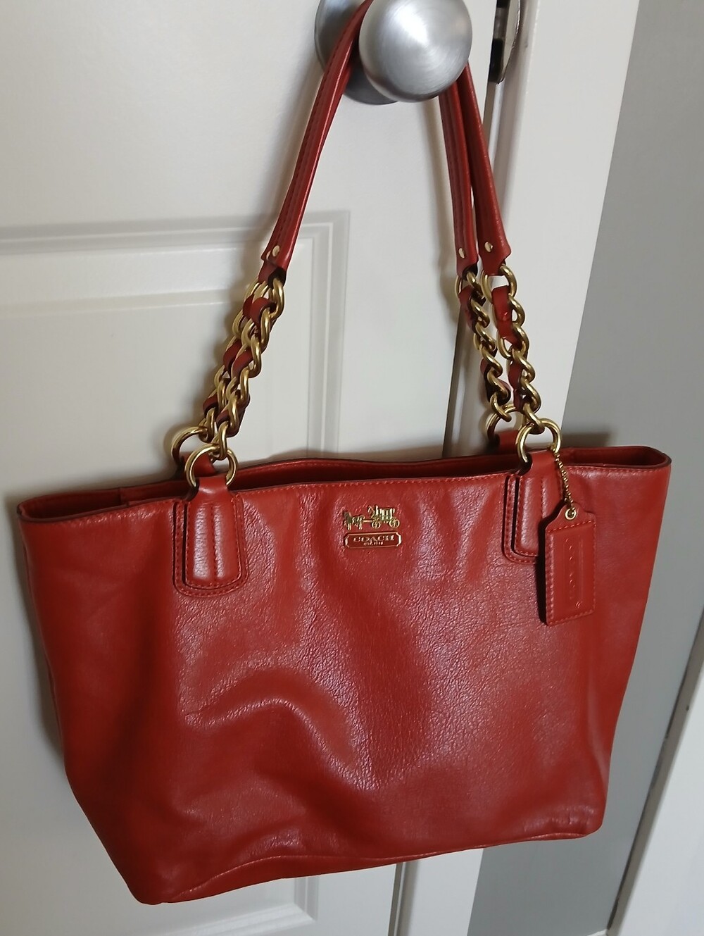 COACH Madison Chain East West Tote